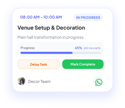 Venue setup task preview