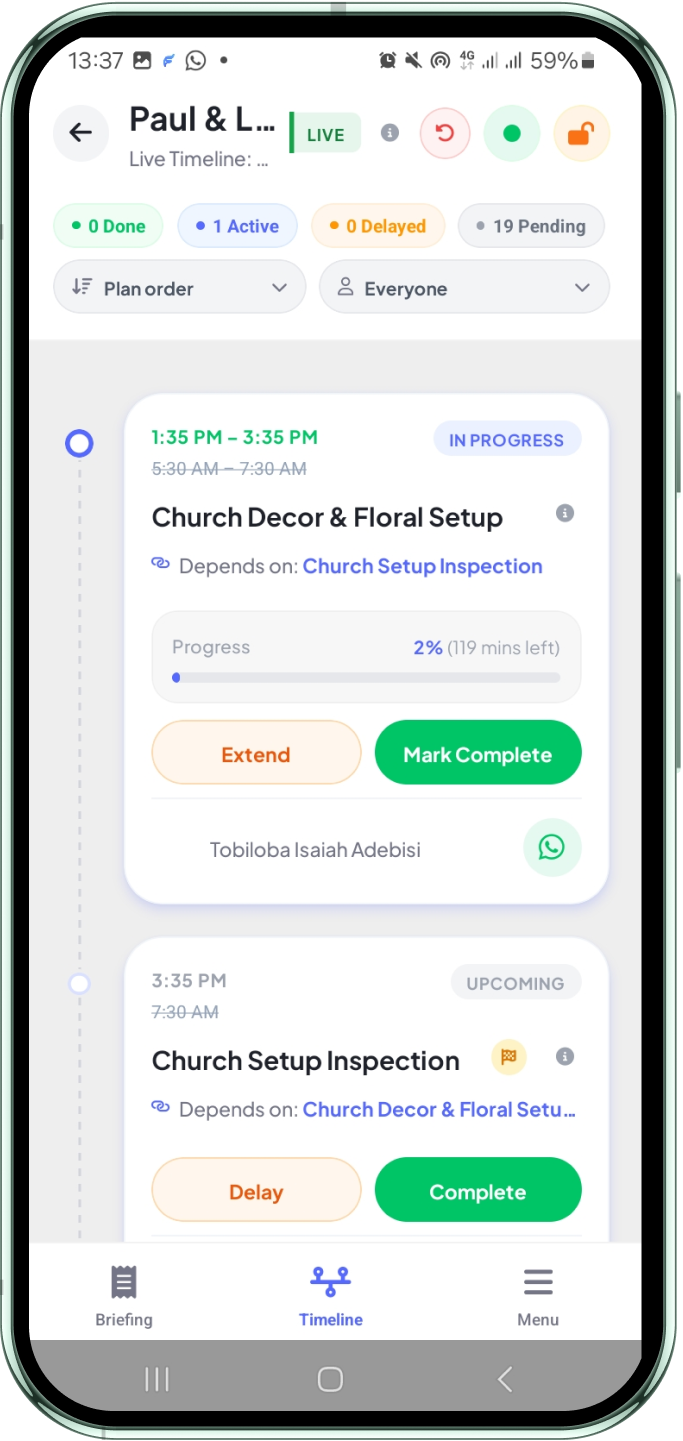 Hero phone dashboard